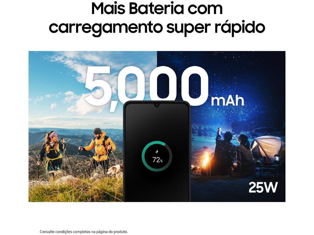 Smartphone Samsung Galaxy A06 128GB 4GB RAM Verde Claro 6,7" Câm. Dupla + Selfie 8MP - 8