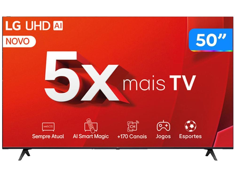 Smart TV 50" 4K LG Ultra HD 50UT8050 com Processador a5 Ger7 AI Alexa/Chromecast integrado Otimizador de Jogos webOS 24 e Controle Smart Magic - 1