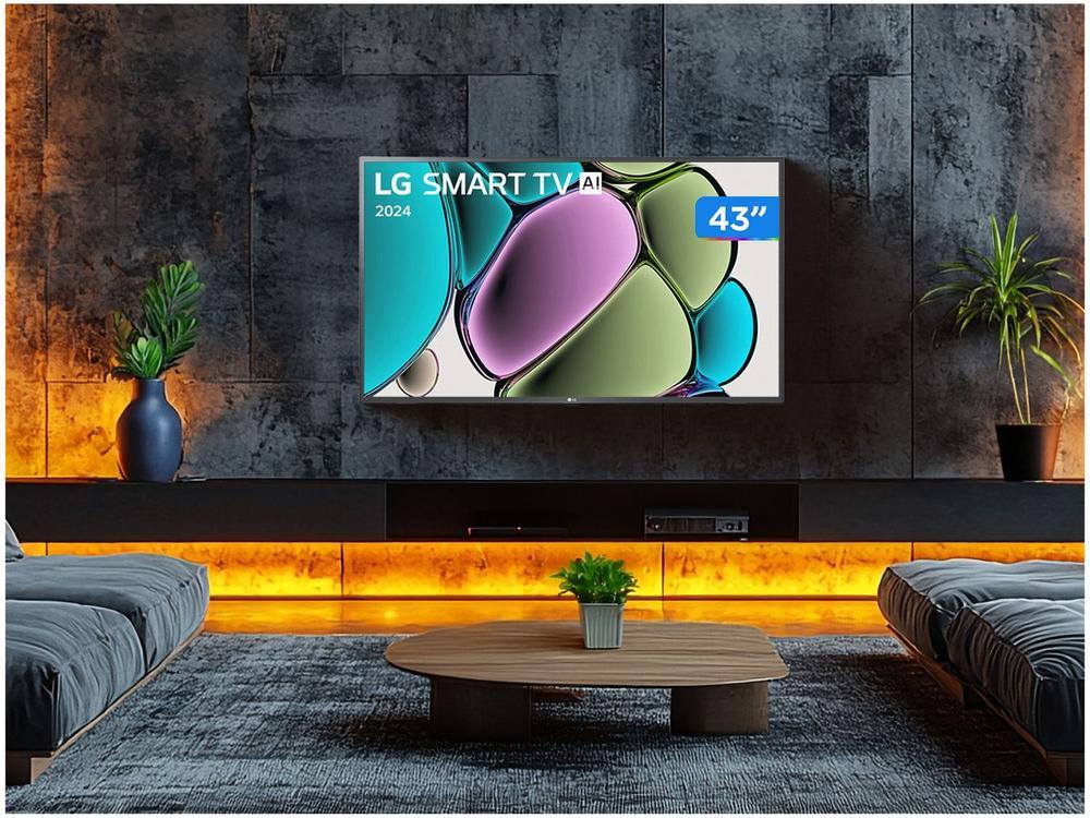Smart TV 43" Full HD LCD LG 43LR6700PSA AI Processor Wi-Fi e Bluetooth 2 HDMI 1 USB - 3