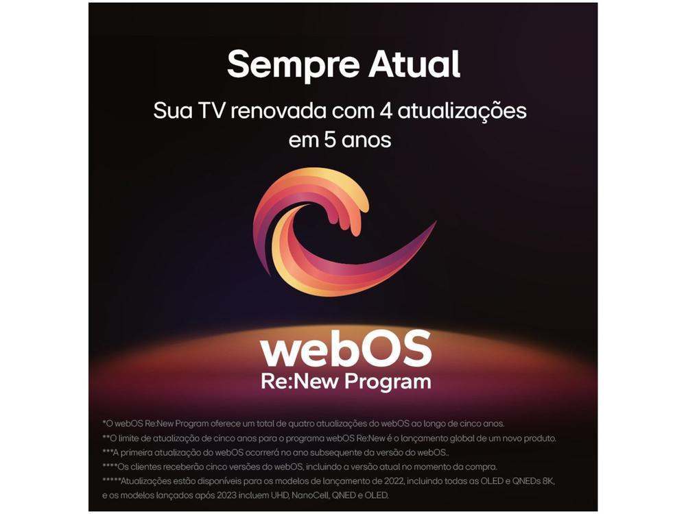 Smart TV 86" 4K LG QNED 86QNED85T Processador α8 AI Painel 120Hz Quantum Dot Nanocell Local Dimming Design Super Slim FreeSync webOS 24 - 17