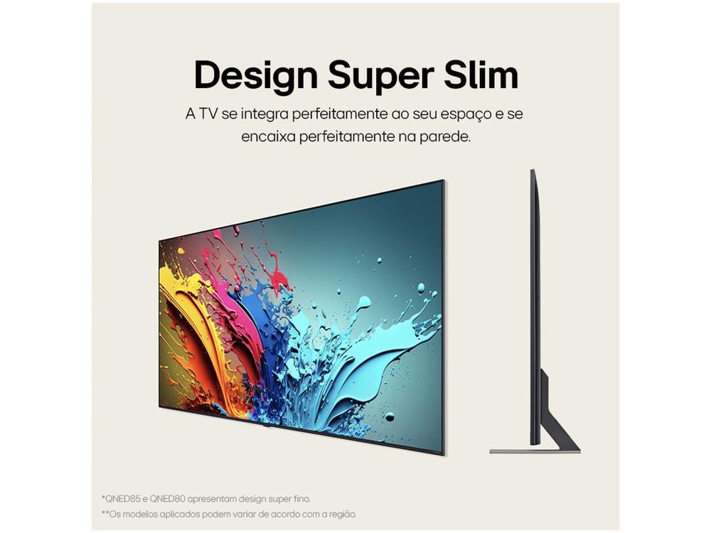 Smart TV 86" 4K LG QNED 86QNED85T Processador α8 AI Painel 120Hz Quantum Dot Nanocell Local Dimming Design Super Slim FreeSync webOS 24 - 3
