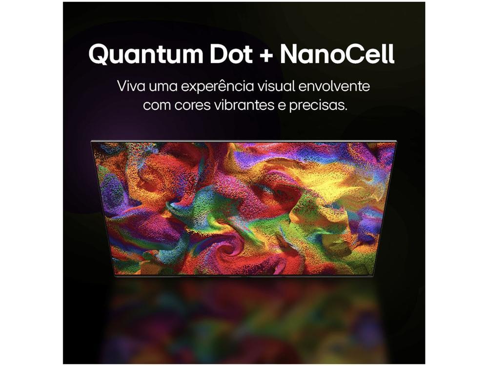 Smart TV 86" 4K LG QNED 86QNED85T Processador α8 AI Painel 120Hz Quantum Dot Nanocell Local Dimming Design Super Slim FreeSync webOS 24 - 4