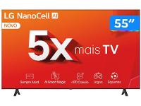 Smart TV 55" 4K LCD LED NanoCel LG 55NANO80TSA AI Processor Wi-Fi e Bluetooth 3 HDMI 2 USB - 1