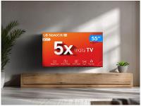 Smart TV 55" 4K LCD LED NanoCel LG 55NANO80TSA AI Processor Wi-Fi e Bluetooth 3 HDMI 2 USB - 3