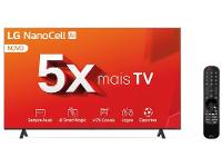 Smart TV 55" 4K LCD LED NanoCel LG 55NANO80TSA AI Processor Wi-Fi e Bluetooth 3 HDMI 2 USB