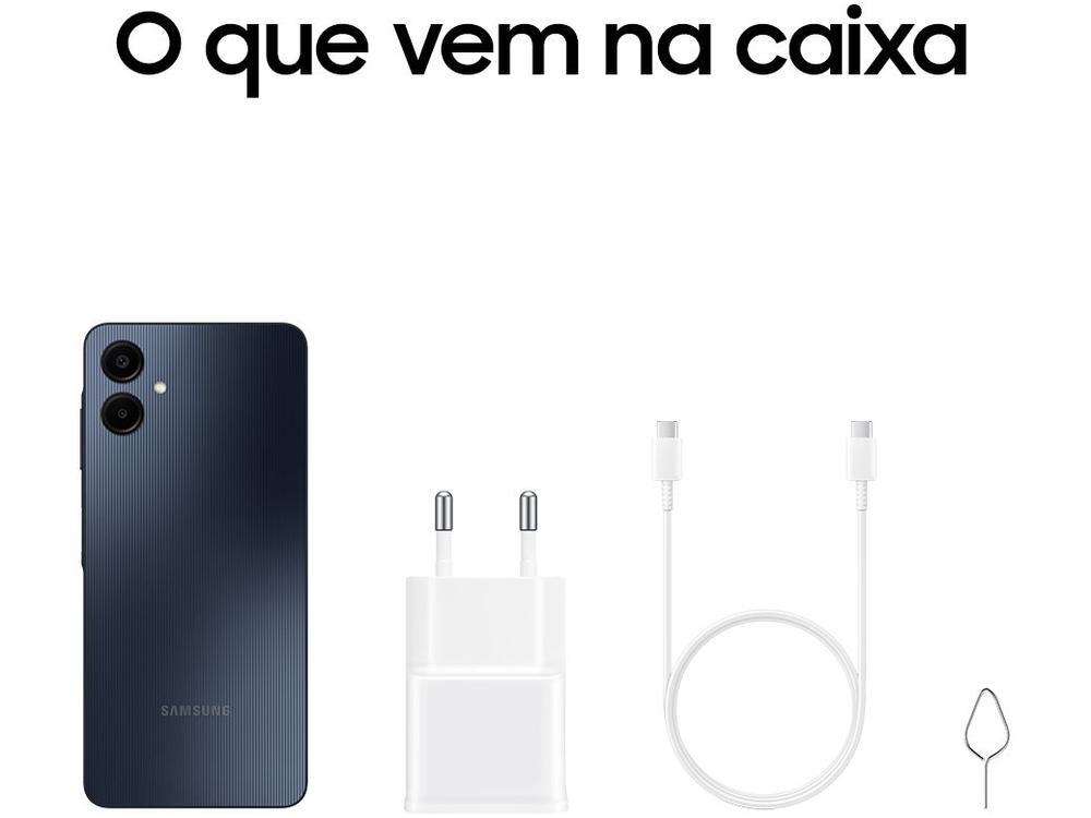 Smartphone Samsung Galaxy A06 128GB 4GB RAM Azul Escuro 6,7" Câm. Dupla + Selfie 8MP - 4