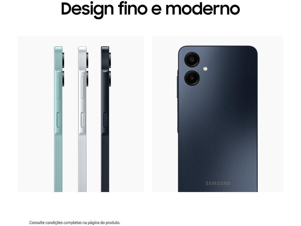 Smartphone Samsung Galaxy A06 128GB 4GB RAM Azul Escuro 6,7" Câm. Dupla + Selfie 8MP - 6