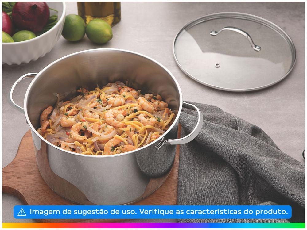 Caldeirão Inox Tramontina Fundo Triplo 4,6L 20cm Una - 3