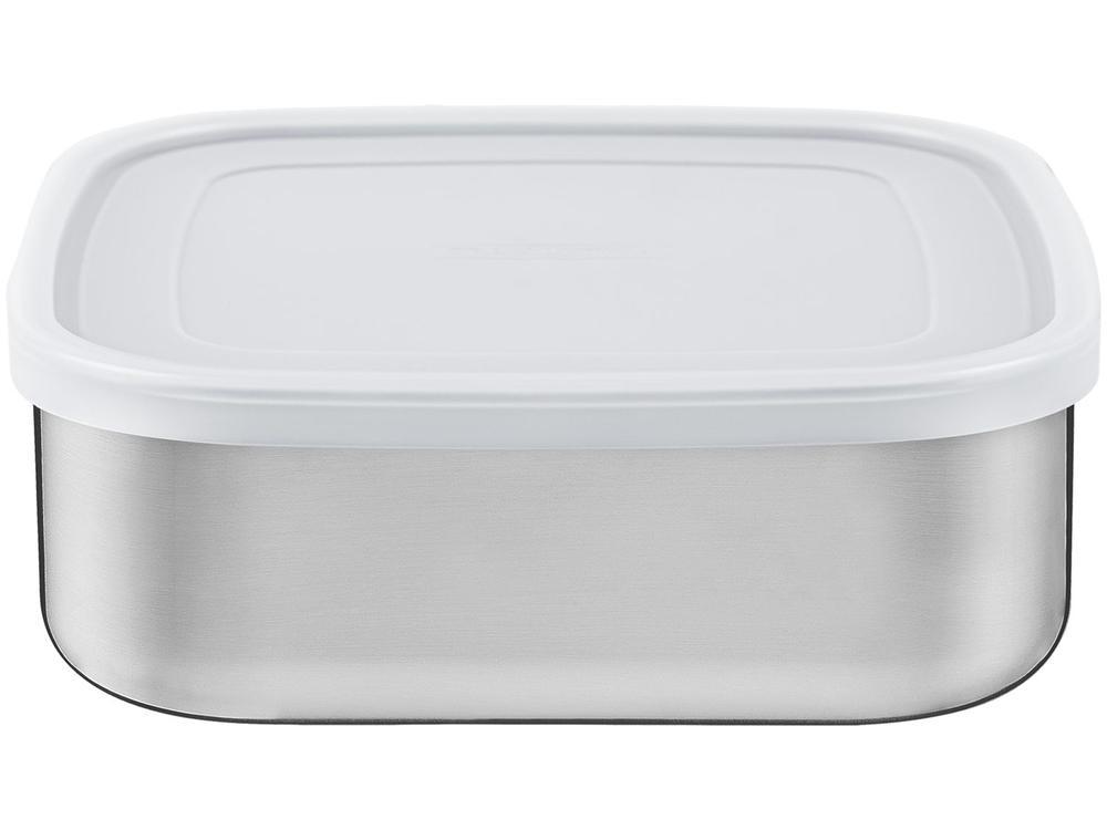Pote Inox Tramontina com Tampa Quadrado 1,2L - 1
