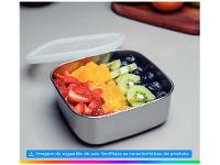 Pote Inox Tramontina com Tampa Quadrado 1,2L - 3