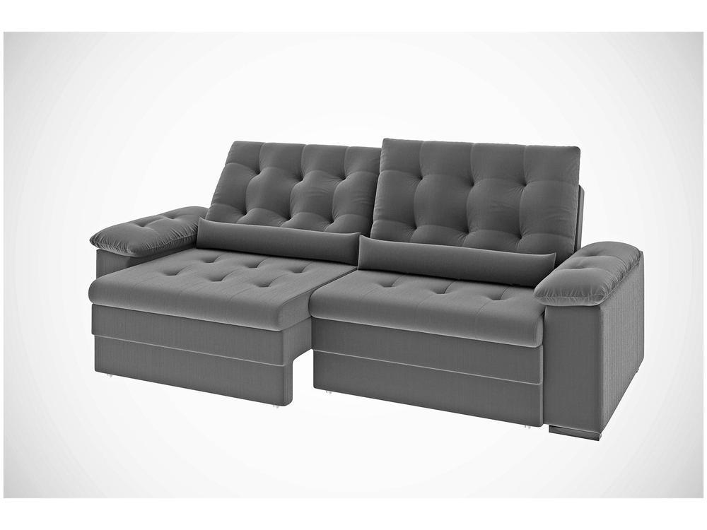 Sofá 2 Lugares Retrátil Reclinável Suede Phormatta Colômbia SMP - 11