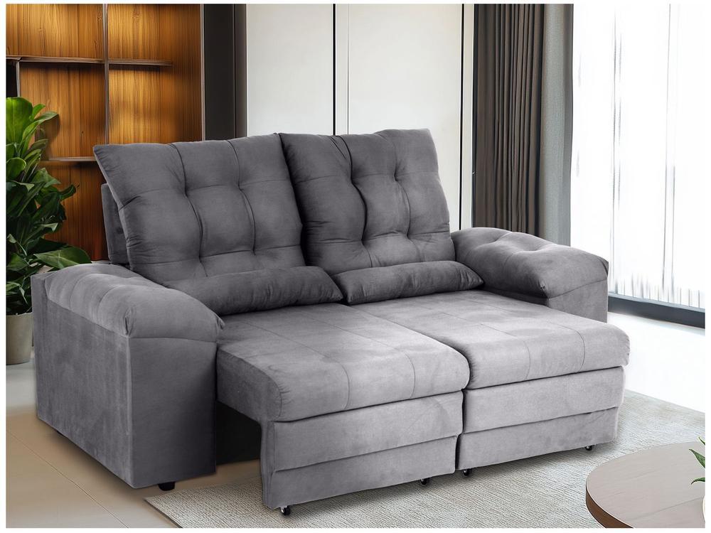 Sofá 2 Lugares Retrátil Reclinável Suede Phormatta Colômbia SMP - 1