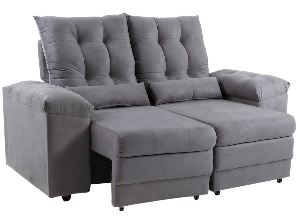 Sofá 2 Lugares Retrátil Reclinável Suede Phormatta Colômbia SMP - 7