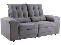 Sofá 2 Lugares Retrátil Reclinável Suede Phormatta Colômbia SMP