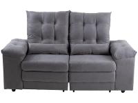 Sofá 2 Lugares Retrátil Reclinável Suede Phormatta Colômbia SMP - 5