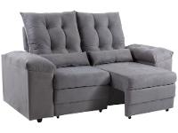 Sofá 2 Lugares Retrátil Reclinável Suede Phormatta Colômbia SMP - 6