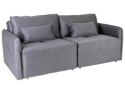 Sofá-cama 3 Lugares Casal Reclinável Veludo Matrix Celine