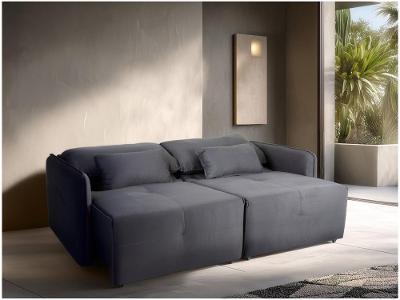 Sofá-cama 3 Lugares Casal Reclinável Veludo Matrix Celine