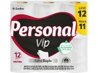 Papel Higiênico Folha Dupla Personal Vip 12 Rolos 30m - 1