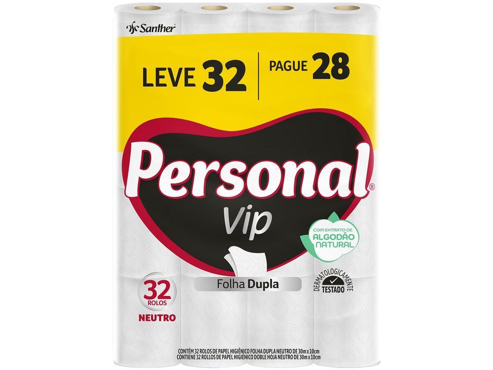 Papel Higiênico Folha Dupla Personal Vip 32 Rolos 30m - 1
