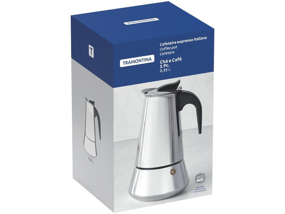 Cafeteira Italiana Inox Tramontina para Espresso 61768100 6 Xícaras - 6