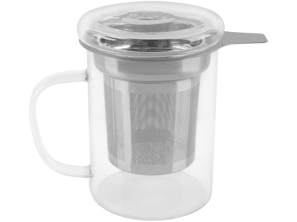 Caneca de Chá e Café de Vidro com Tampa com Infusor 350ml Tramontina 61762040 - 1
