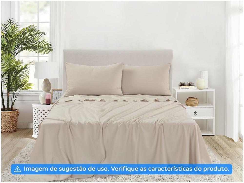 Jogo de Cama Solteiro de Poliéster Jolitex 300 Fios Toque de Seda Bege 2 Peças - 3
