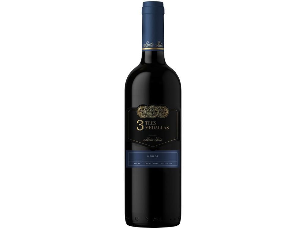 Vinho Tinto Seco Santa Rita Tres Medallas Chile 750ml - 4