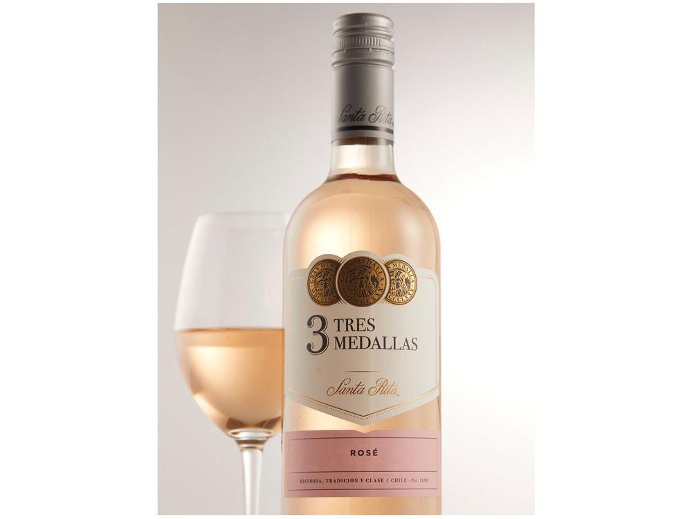 Vinho Rose Seco Santa Rita Tres Medallas Chile 750ml - 5