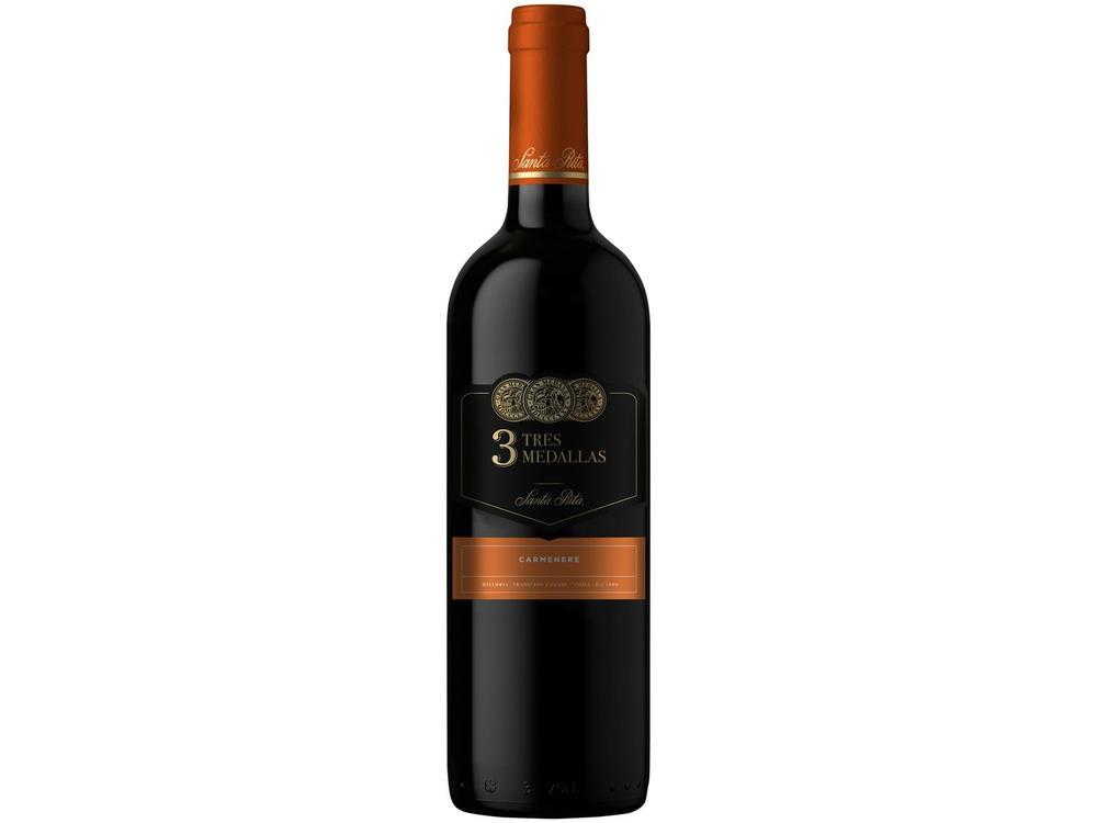 Vinho Tinto Seco Santa Rita Tres Medallas Chile 750ml - 2
