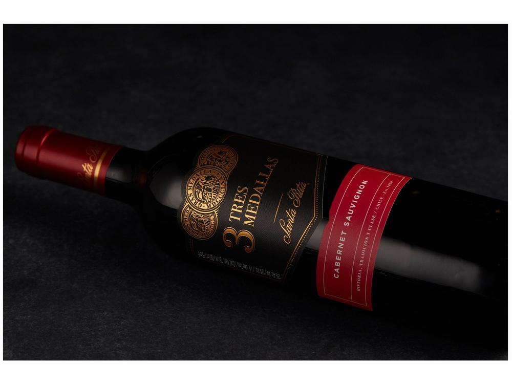 Vinho Tinto Seco Santa Rita Tres Medallas Chile 750ml - 5