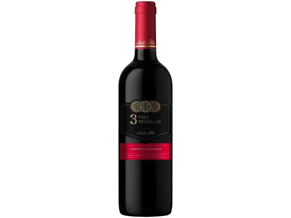 Vinho Tinto Seco Santa Rita Tres Medallas Chile 750ml - 1