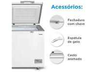 Freezer Horizontal Midea 2 Portas 362L MDRC522FZD011 - 7
