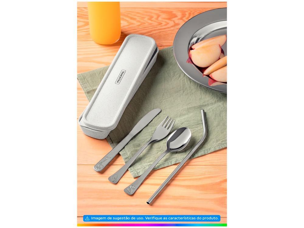 Kit Talher Infantil Tramontina Animais Baby Friends Inox 5 Peças - 2