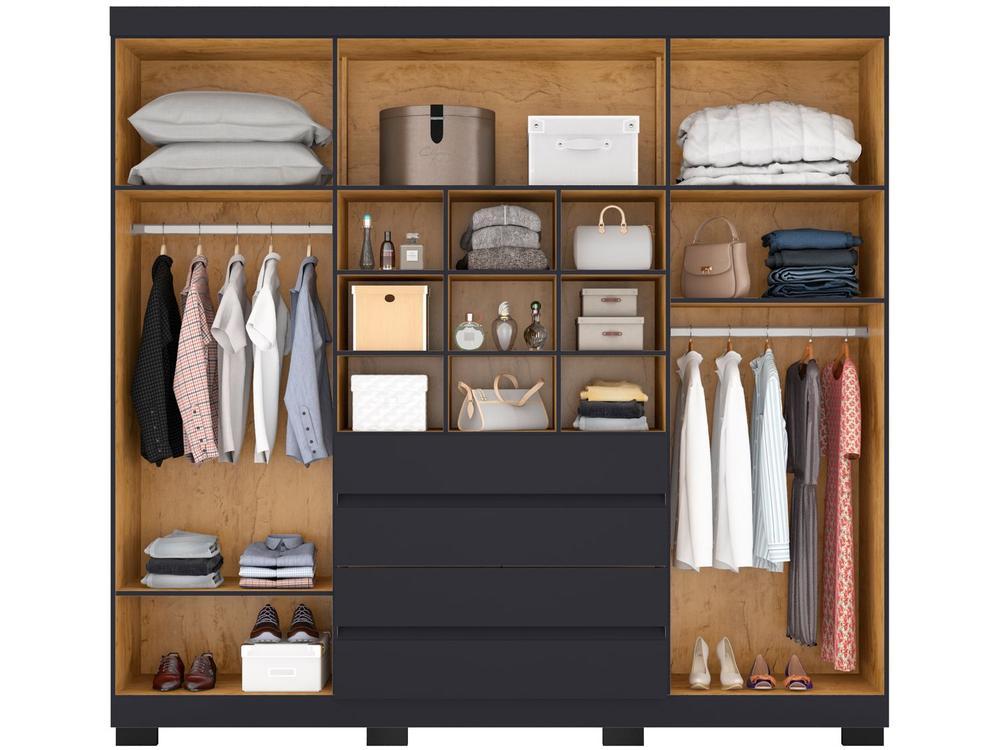 Guarda-roupa Casal 6 Portas 4 Gavetas Araplac Lisboa - 5