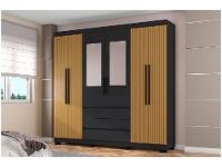 Guarda-roupa Casal 6 Portas 4 Gavetas Araplac Lisboa