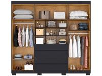 Guarda-roupa Casal 6 Portas 4 Gavetas Araplac Lisboa - 5