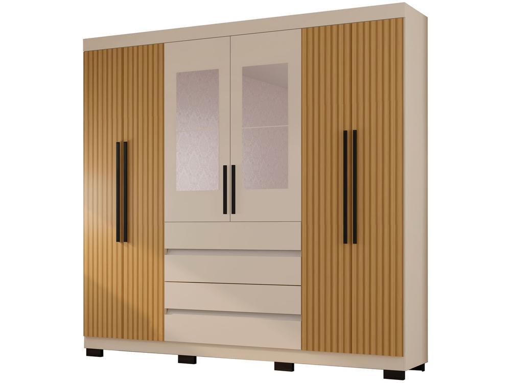 Guarda-roupa Casal 6 Portas 4 Gavetas Araplac Lisboa - 10