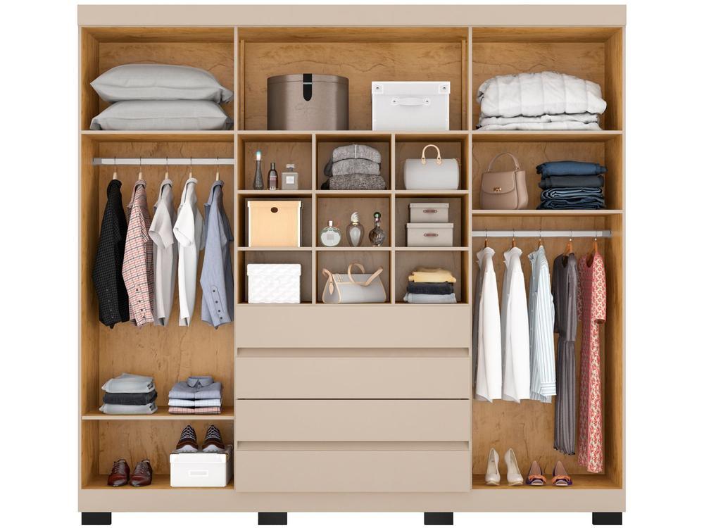 Guarda-roupa Casal 6 Portas 4 Gavetas Araplac Lisboa - 12