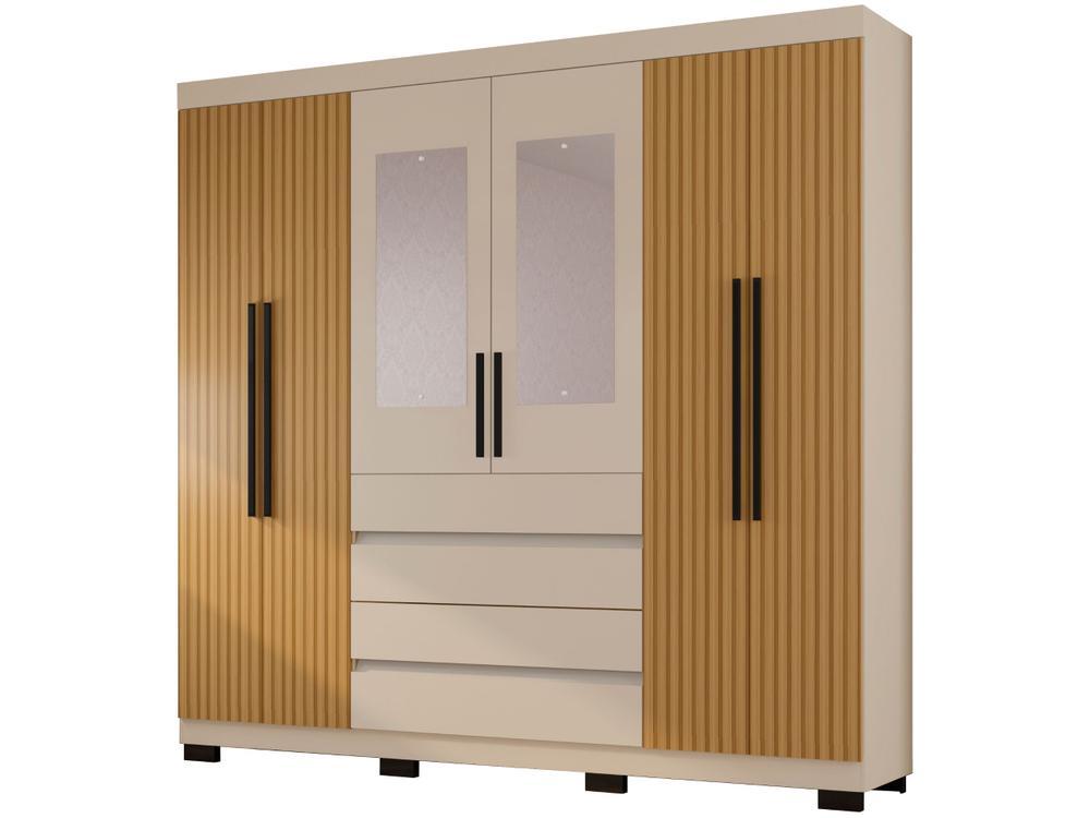 Guarda-roupa Casal 6 Portas 4 Gavetas Araplac Lisboa - 1