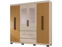 Guarda-roupa Casal 6 Portas 4 Gavetas Araplac Lisboa - 10