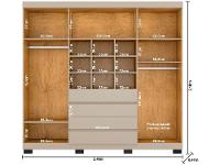 Guarda-roupa Casal 6 Portas 4 Gavetas Araplac Lisboa - 14