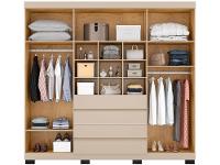 Guarda-roupa Casal 6 Portas 4 Gavetas Araplac Lisboa
