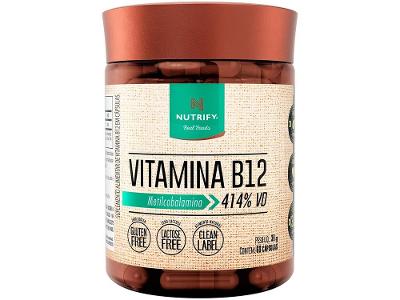 Vitamina B12 Metilcobalamina Nutrify B12 sem Sabor