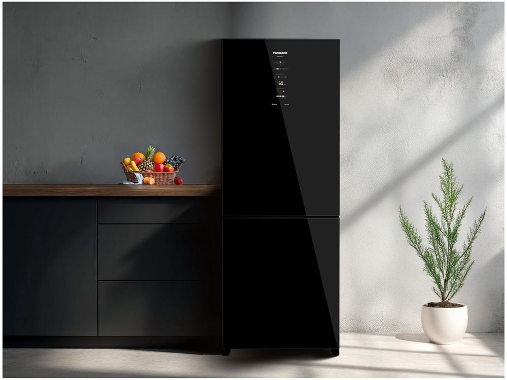 Geladeira/Refrigerador Panasonic Frost Free Duplex Inverse Black Glass 450L BB65 - 2