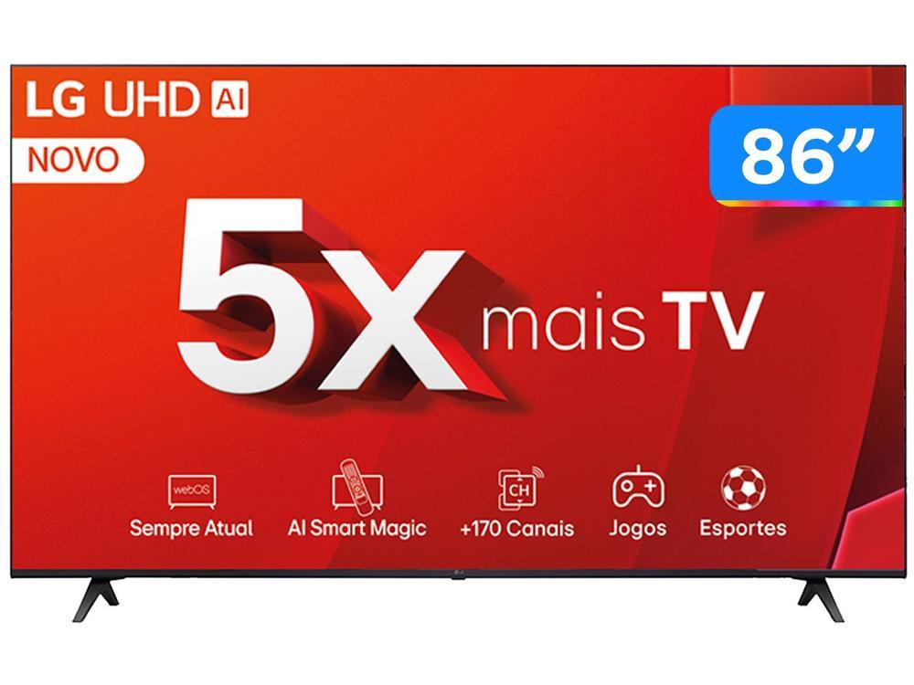 Smart TV 86" 4K LG Ultra HD 86UT8050 com Processador a5 Ger7 AI, Alexa/Chromecast integrado, Otimizador de Jogos, webOS 24 e Controle Smart Magic - 19