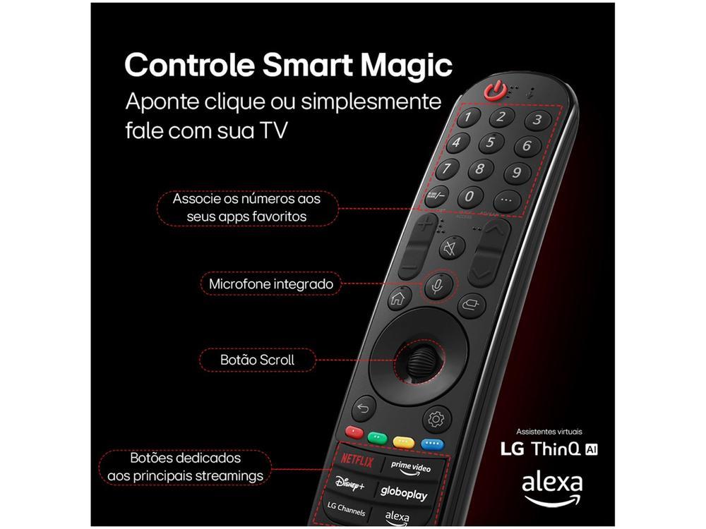 Smart TV 86" 4K LG Ultra HD 86UT8050 com Processador a5 Ger7 AI, Alexa/Chromecast integrado, Otimizador de Jogos, webOS 24 e Controle Smart Magic - 27