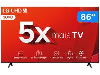 Smart TV 86" 4K LG Ultra HD 86UT8050 com Processador a5 Ger7 AI, Alexa/Chromecast integrado, Otimizador de Jogos, webOS 24 e Controle Smart Magic - 19