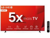 Smart TV 86" 4K LG Ultra HD 86UT8050 com Processador a5 Ger7 AI, Alexa/Chromecast integrado, Otimizador de Jogos, webOS 24 e Controle Smart Magic