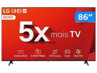 Smart TV 86" 4K LG Ultra HD 86UT8050 com Processador a5 Ger7 AI, Alexa/Chromecast integrado, Otimizador de Jogos, webOS 24 e Controle Smart Magic - 1